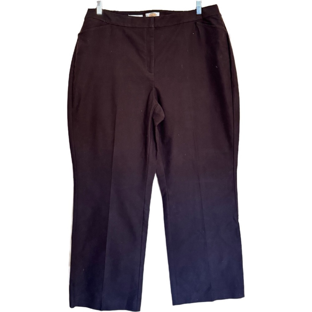 Talbots Tailor Fit Stretch Straight Leg Pants in Chocolate Brown - Size 22W NEW